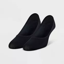 Peds Women's 2pk Microfiber Liner Socks - Black 5-10