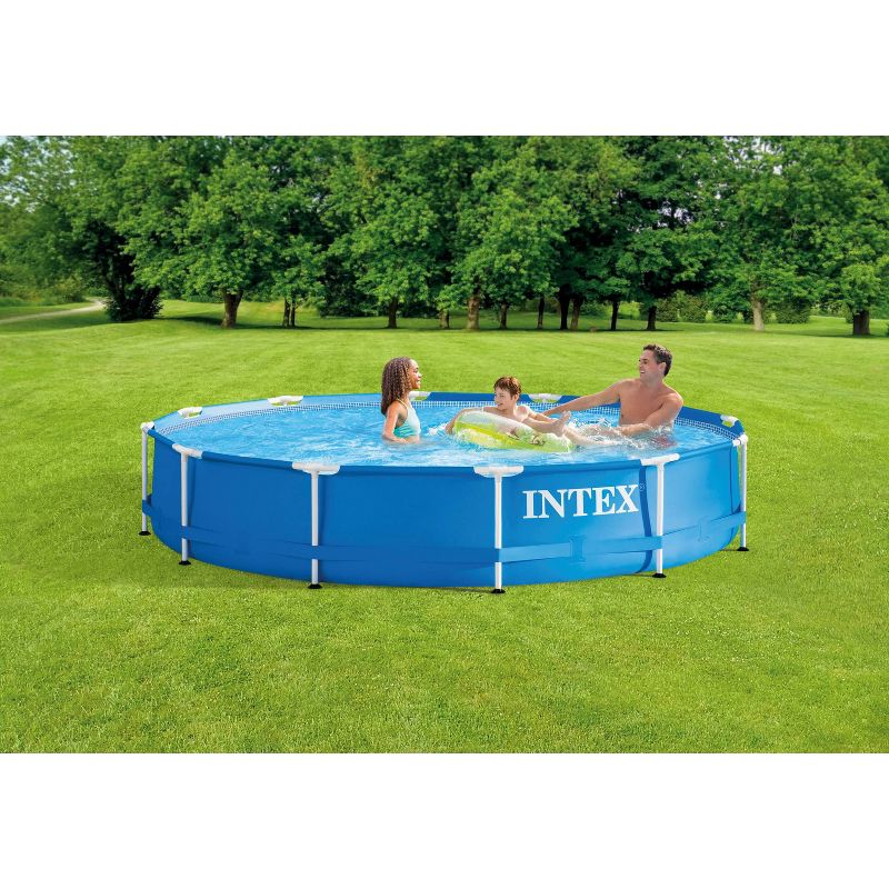 Intex 13&#39; x 33&#34; Metal Frame Above Ground Pool with Filter Pump, 4 of 8