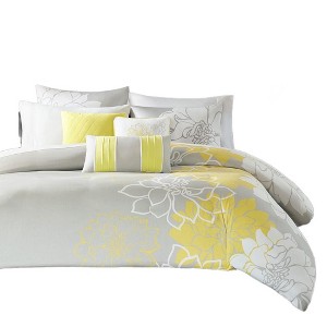 Gracie Mills Glenda 6-Piece Floral Printed Duvet Cover Set - 1 of 4