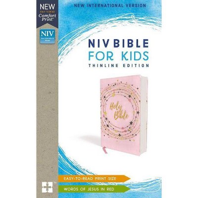 Niv, Bible for Kids, Flexcover, Pink/Gold, Red Letter, Comfort Print - by  Zondervan (Paperback)