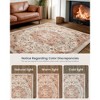 5x7 FT Vintage Traditional Area Rug - Non-Slip Low Pile Carpet, Soft Machine Washable Home Decor - 4 of 4