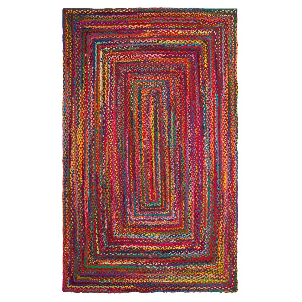 5'x8' Red Swirl Woven Area Rug - Safavieh