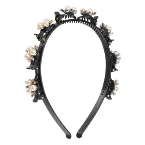 Unique Bargains Women's Fashion Floral Faux Pearl Headband 4.13" ID Rose Gold Tone 1 Pc - 1 of 4