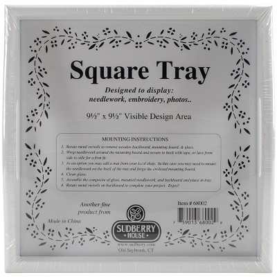 Sudberry House White Small Square Tray 10"X10"-Design Area 9.5"X9.5"