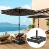 Outsunny Patio Umbrella Base Holder Outdoor Umbrella Stand with Wheels, Fillable Umbrella Base for Garden Poolside, Black - 3 of 4