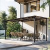 10x14 Feet Wall Mounted Lean To Metal Awning Gazebo,Heavy Duty Outdoor Gazebo,Gazebo With Roof For Patio,Decks,Backyard-Coolbibila - 2 of 4