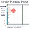 Undated Family Planner – 8.5" x 11" Weekly/Monthly Calendar for 5+ People, Meal Planning, Budgeting, Habit Tracker – Hardcover (Teal Floral) - 3 of 4