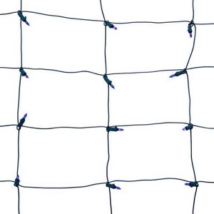Celebrations Classic Net Christmas Lights, LED T5 Blue 100 ct - 4 ft. - 1 of 4