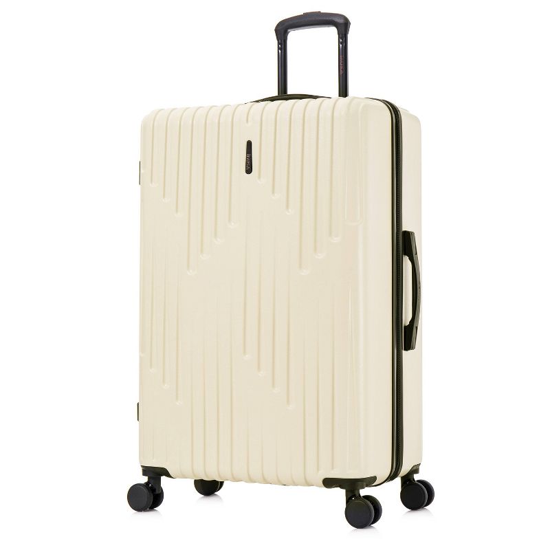 InUSA Drip Lightweight Hardside Large Checked Spinner Suitcase - Sand, 3 of 19
