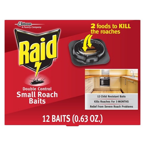 Raid Small Roach Baits Double Control - 12ct : Target