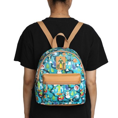 Elf Illustrated North Pole Pattern 11.5" Mini Backpack — фото 7