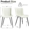 UNISOAR Dining Chairs Set of 2/4, Modern Armless Side Chairs Faux Leather Cushion Seat  for Home, Kitchen, Living Room, Bedroom, Restaurant - 2 of 4