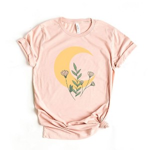 Simply Sage Market Women's Flower Moon Short Sleeve Graphic Tee - 1 of 3