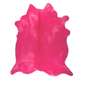 Pink Cowhide Hand Knotted Area Rug - 1 of 4