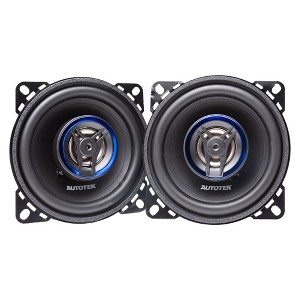 Autotek Street Machine 200W 4 Inch 2 Way Car Audio Coaxial Speakers with Neo Mylar Soft Dome Tweeters for Crystal Clear Sound, Pair - 1 of 4
