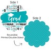 Big Dot of Happiness Teal Grad - Best is Yet to Come - Turquoise Graduation Party Round Table Decorations - Paper Chargers - Place Setting For 12 - 3 of 4
