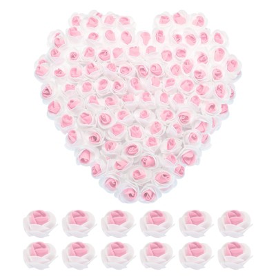 Unique Bargains Wedding Decor PE Mini Faux Artificial Rose Flower Heads 1.38 Inch Dia 250 Pcs