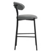 26" Teddy Fabric Counter Height Bar Stools Set of 2 with Soft Cushion and Powder-Coated Base for Kitchen Island, Home Bar - 4 of 4