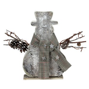 Northlight Birchwood and Twig Snowman with Pine Cone Christmas Decoration - 11.75" - 1 of 3