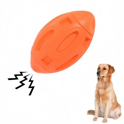 Alilang High Quality Rubber Squeaky Rugby - Shaped Dog Toy Durable Pet Toy Fun Ball