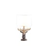 18" Stag Elk Deer Bust Rustic Polyresin Table Lamp Gray - Ore International - 4 of 4