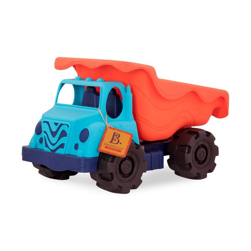 B. toys Large Toy Dump Truck - Colossal Cruiser Red/Blue, 5 of 9