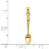 Black Bow Jewelry 14k Yellow Gold 3D Table Spoon Pendant - 3 of 4