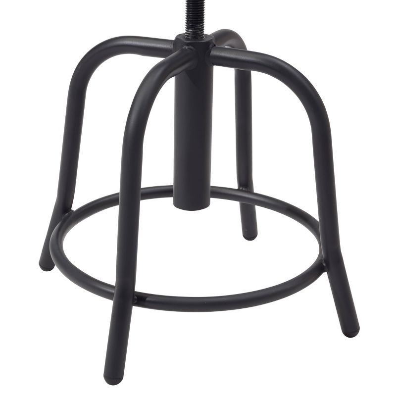 18"-25" Height Adjustable Designer Stool with Padded Seat and Frame - Hampden Furnishings, 3 of 6