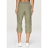 RBX Women's Lightweight Quick Drying Capris Adjustable Leg/Inseam Stretch Woven Workout Hiking Cropped Jogger Pants with Pockets - 2 of 4
