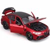 Alfa Romeo Giulia GTAm Red Metallic with Carbon Top 1/18 Die Cast Model Car by Bburago - 2 of 4