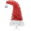 VisioGear Craft Activity Kits 6FT Artificial Fir Bent Top Halloween Christmas Tree, Holiday Decoration 1080 Lush Branch Tips, Red - 3 of 4
