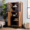 68" Boho Modern Tall Storage Wood Cabinet - Saracina Home - 2 of 4