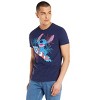 Seven Times Six Disney Stitch T-Shirt Men's Fireworks 4Th of July Graphic Tee Blue - 2 of 4