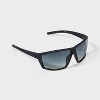 Men's Rubberized Plastic Wrap Sport Sunglasses with Gradient Lenses - All In Motion™ Black - 2 of 4