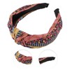 Unique Bargains Women's Fashion Elegant Knotted Printed Wide Hairband Rose Red 1 Pc - 3 of 3