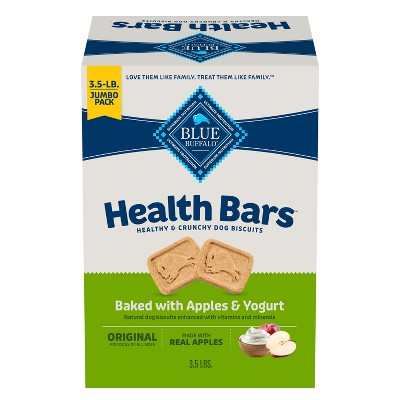 Blue Buffalo Health Bars Natural Crunchy Dog Treats Biscuits with Apple & Yogurt Flavor