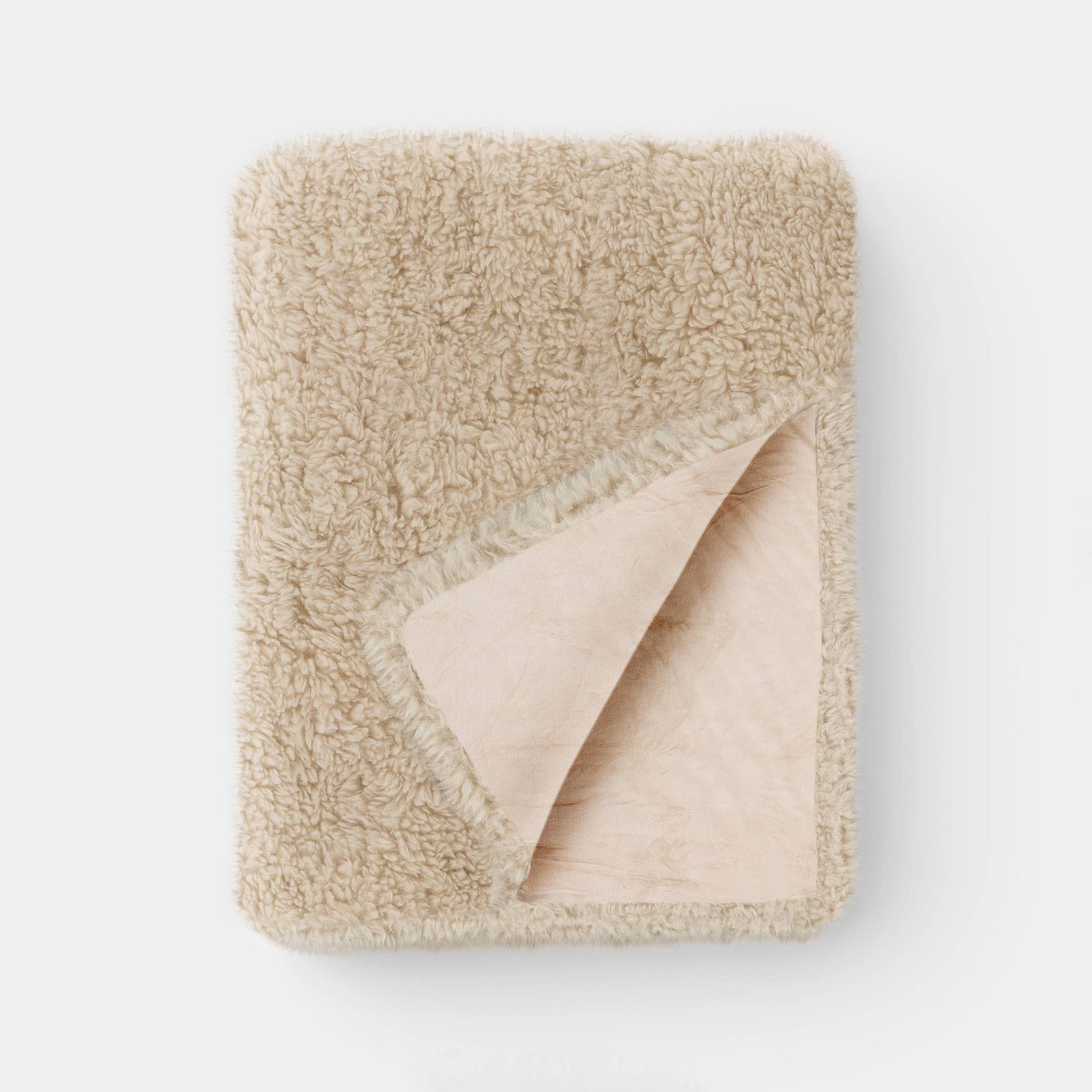 Softest Faux Shearling Throw Ivory - Threshold™
