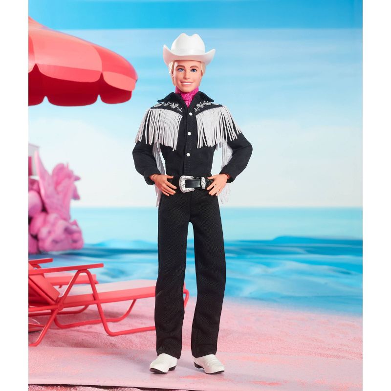 Barbie The Movie Collectible Ken Doll Wearing Black and White Western Outfit (Target Exclusive), 3 of 14