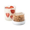 iDesign Medium Stack 'n Snack Food Containers - Set of 4 - Clear/White - 4 of 4