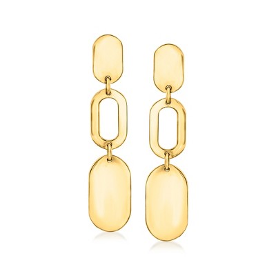 Ross-Simons 18kt Yellow Gold Geometric Drop Earrings