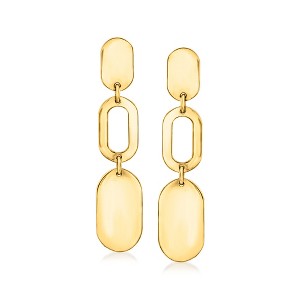 Ross-Simons 18kt Yellow Gold Geometric Drop Earrings - 1 of 1