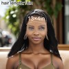 Unique Bargains Women's Big Curly Long Hair Wig 13x4in 180 Real Human Hair Black 1 Pc - 4 of 4