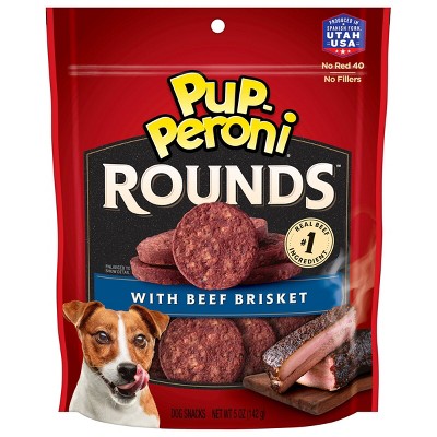 Pup-Peroni Rounds Beef Brisket Chewy Dog Treats - 5oz