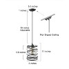 LNC Mocha 1-Lights 8" Farmhouse Cylinder Pendant  Lights,  Antique Black - 3 of 4