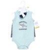 Hudson Baby Infant Boys Bodysuit, Short and Sock, Handsome Shark - 2 of 4