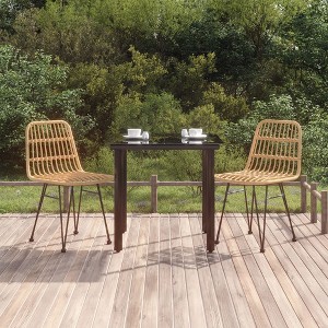 vidaXL 3 Piece Patio Dining Set Poly Rattan - 1 of 4