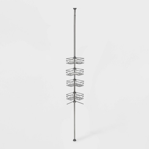 Steel L Shaped Tension Pole Caddy Chrome Made By Design Target