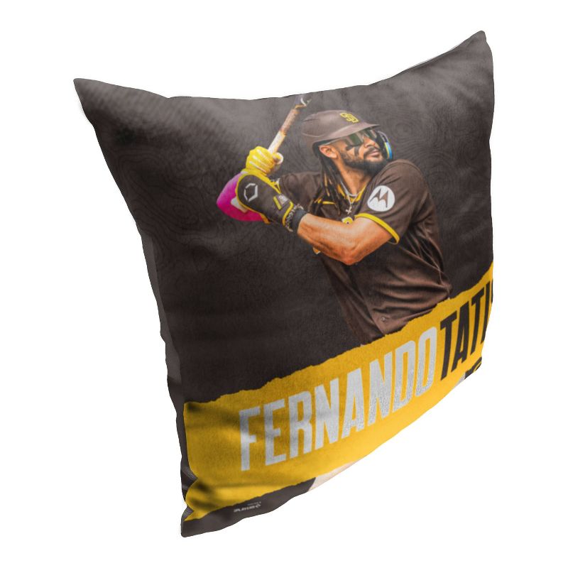 18&#34;x18&#34; MLB San Diego Padres 23 Fernando Tatis Jr. Player Printed Throw Decorative Pillow, 4 of 6