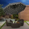 Tangkula 9.3 FT Solar Patio Umbrella w/ 32 LED Lights & Tilt Adjustment - 2 of 4