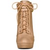 Allegra K Women's Lace Up Round Toe Platform Block Heels Ankle Boots - 2 of 4